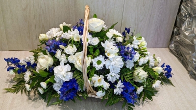 Blue & White Basket