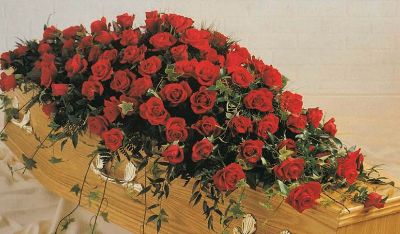 Red Rose Coffin Spray