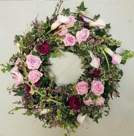 Pink Calla Lily Wreath