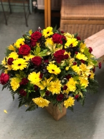 Yellow and Burgundy wreath